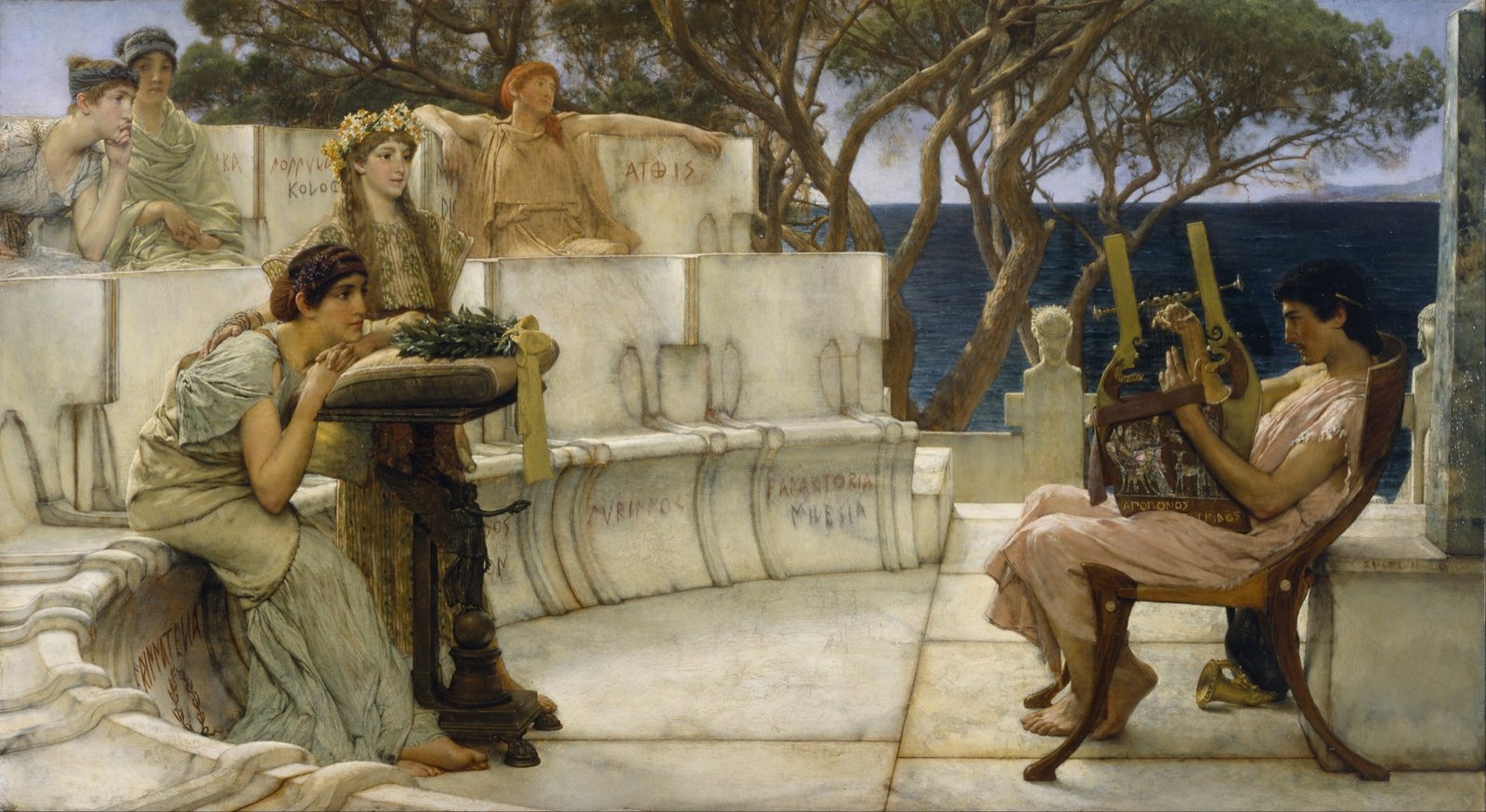 Lawrence Alma-Tadema, Sappho and Alcaeus (1881)