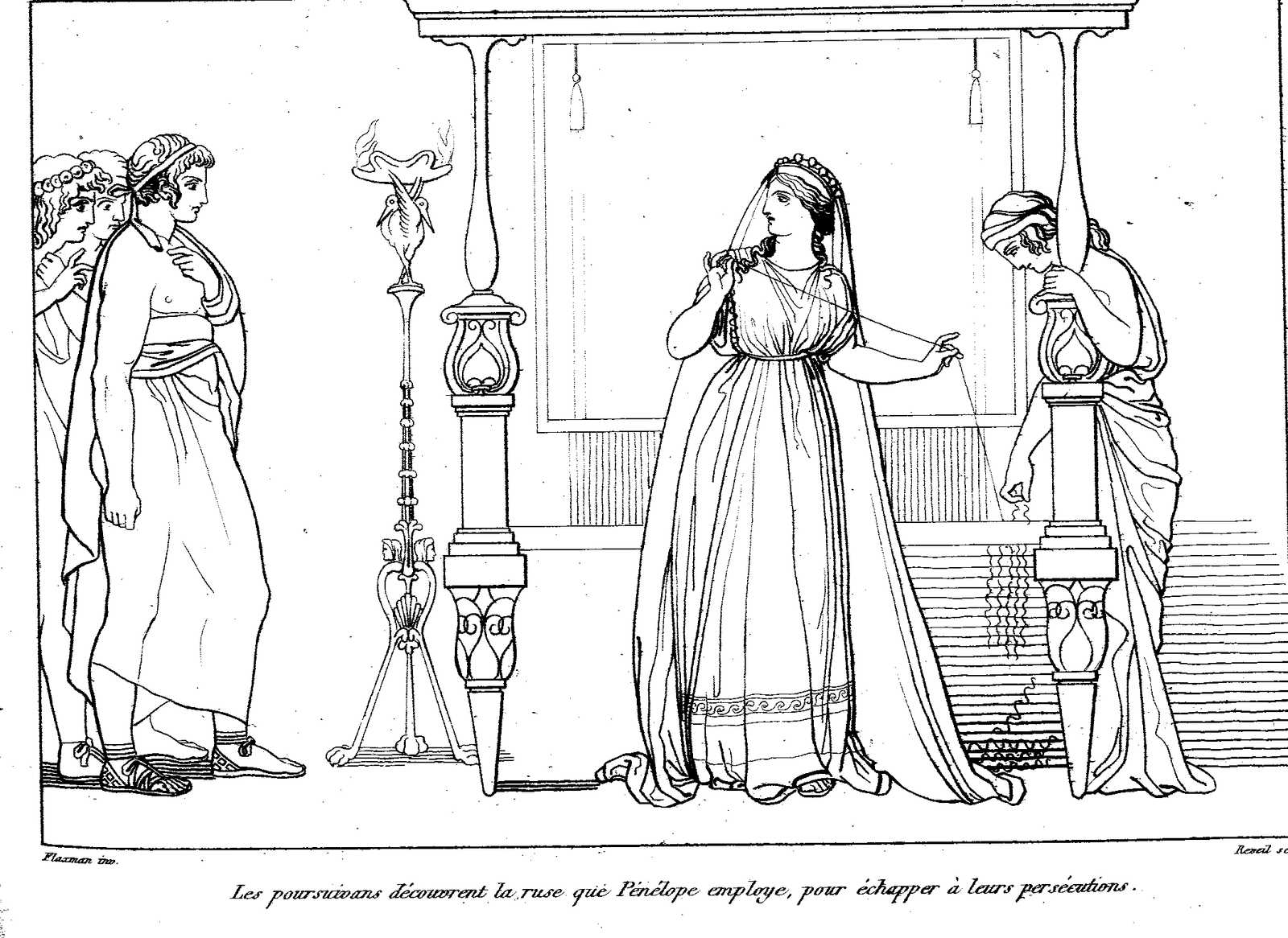 The suitors in the hall — Odyssey