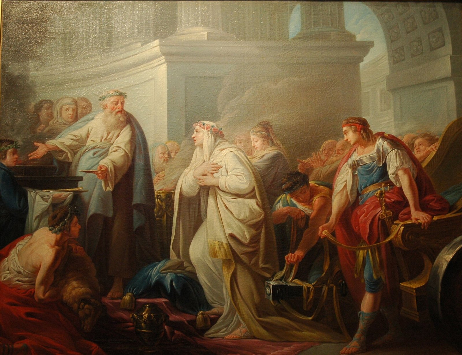 Cleobis and Biton draw their mother's cart to the temple of Hera — Herodotus, Histories