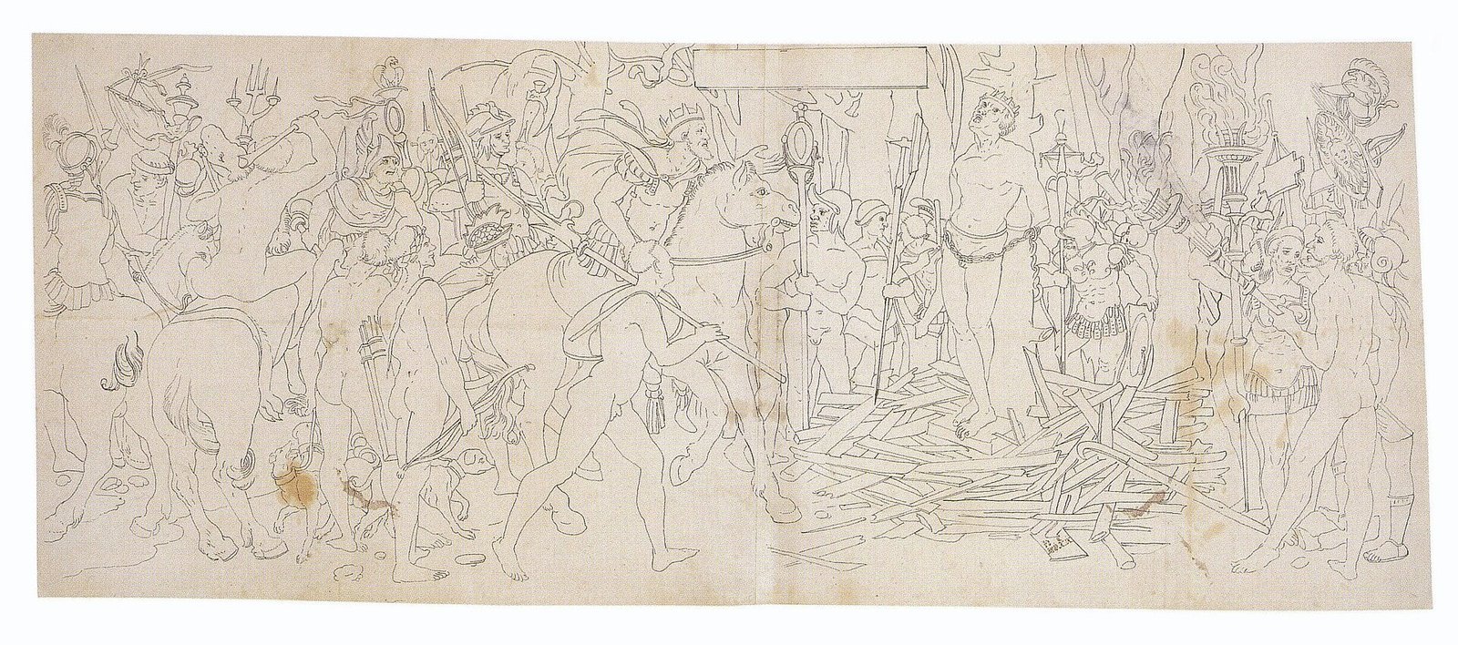 Croesus at the stake, after Hans Holbein the Younger — Herodotus, Histories