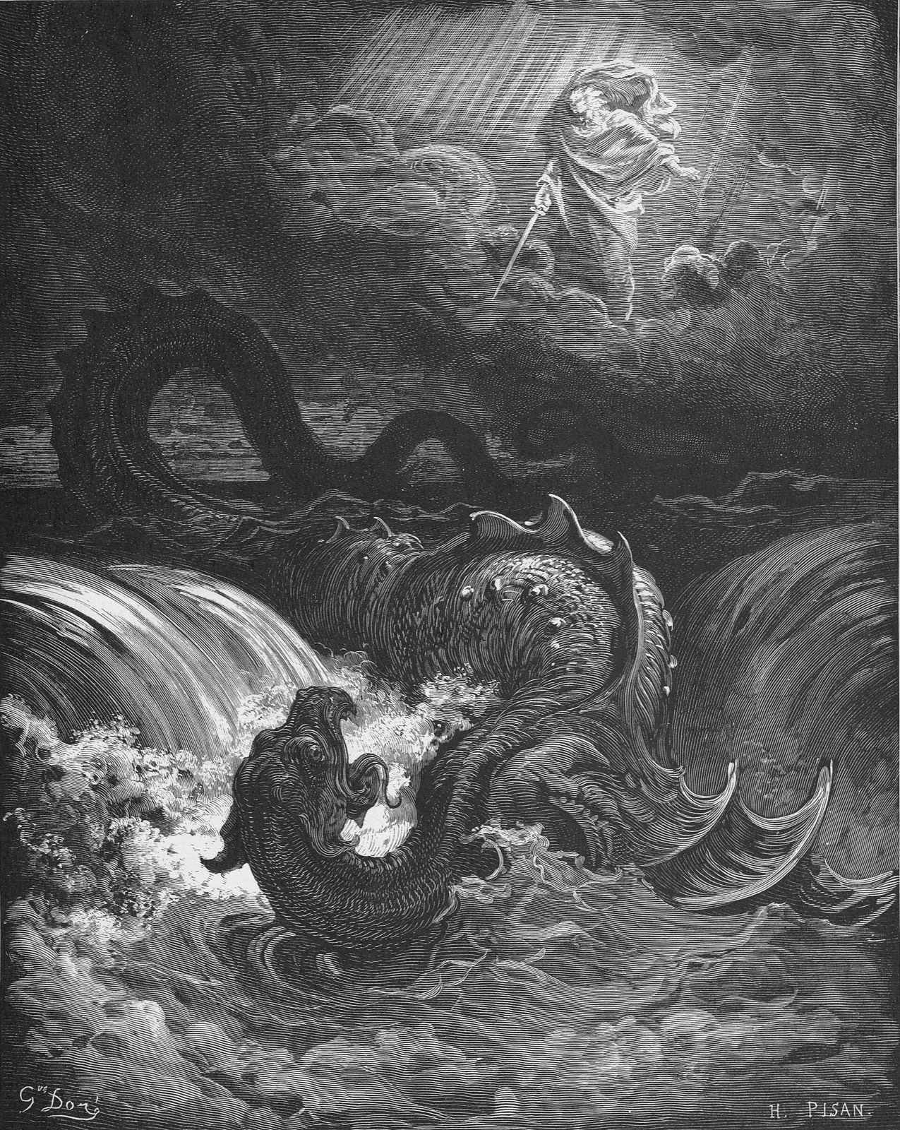 “The Destruction of Leviathan”, Gustave Doré’s plate for Isaiah 27:1.