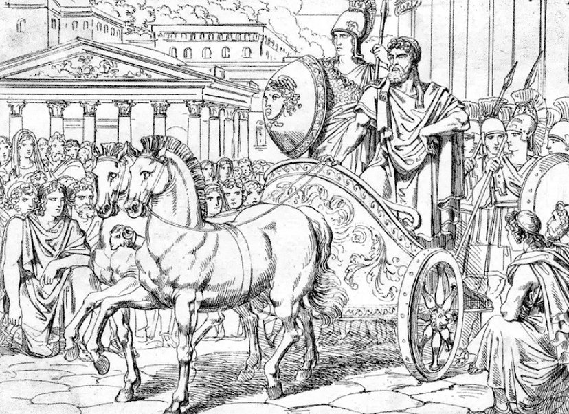 Peisistratus returns to Athens with the false Athena — Herodotus, Histories