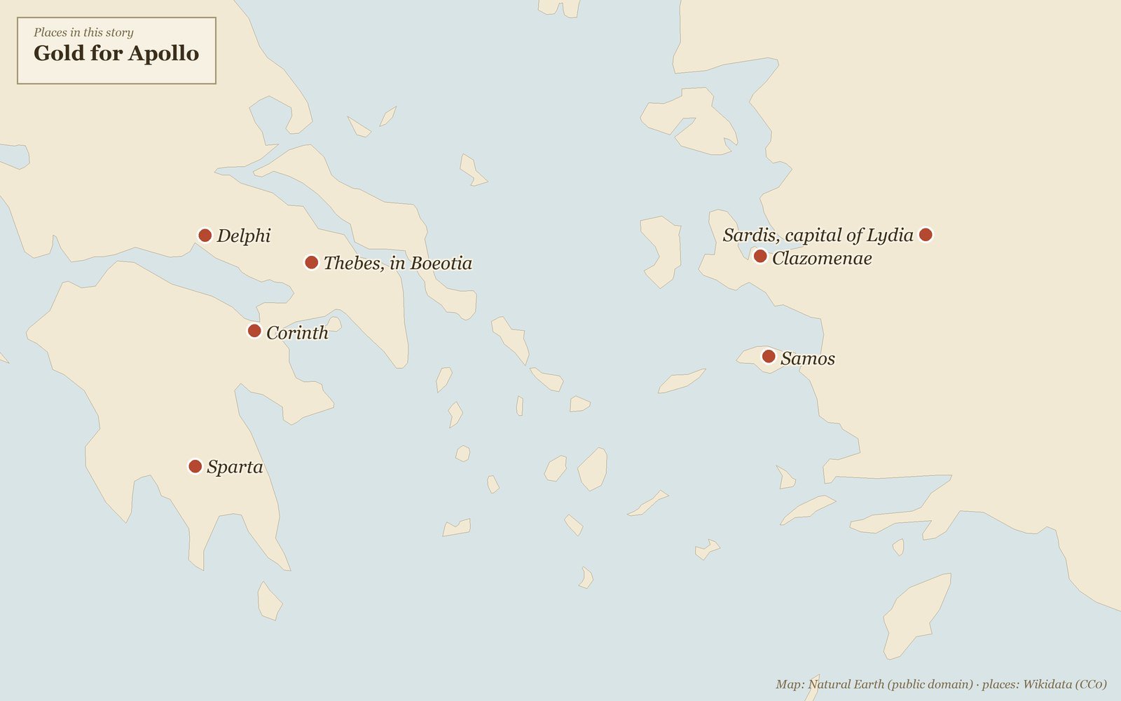 Places in this story: Gold for Apollo — Herodotus, Histories
