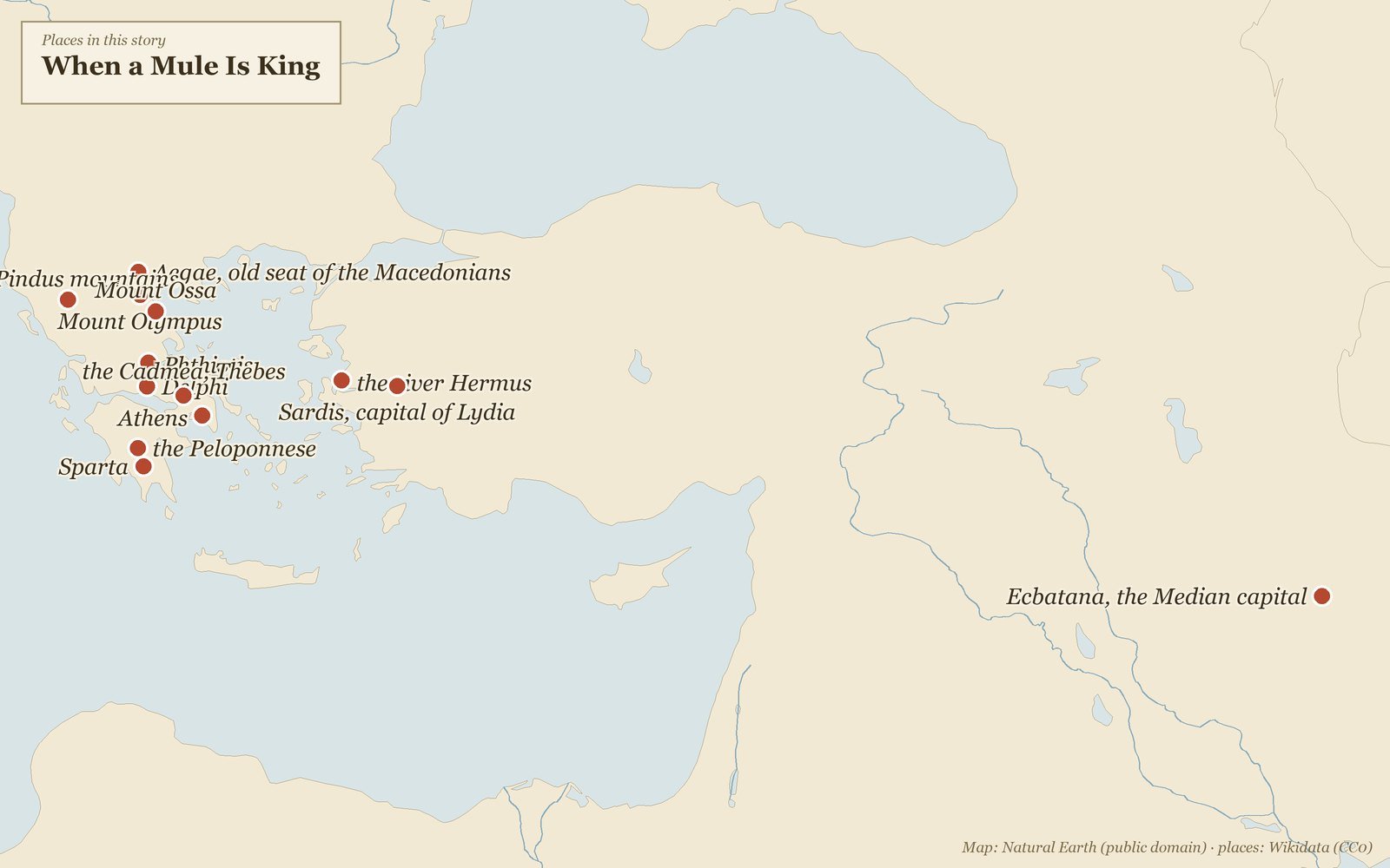 Places in this story: When a Mule Is King — Herodotus, Histories