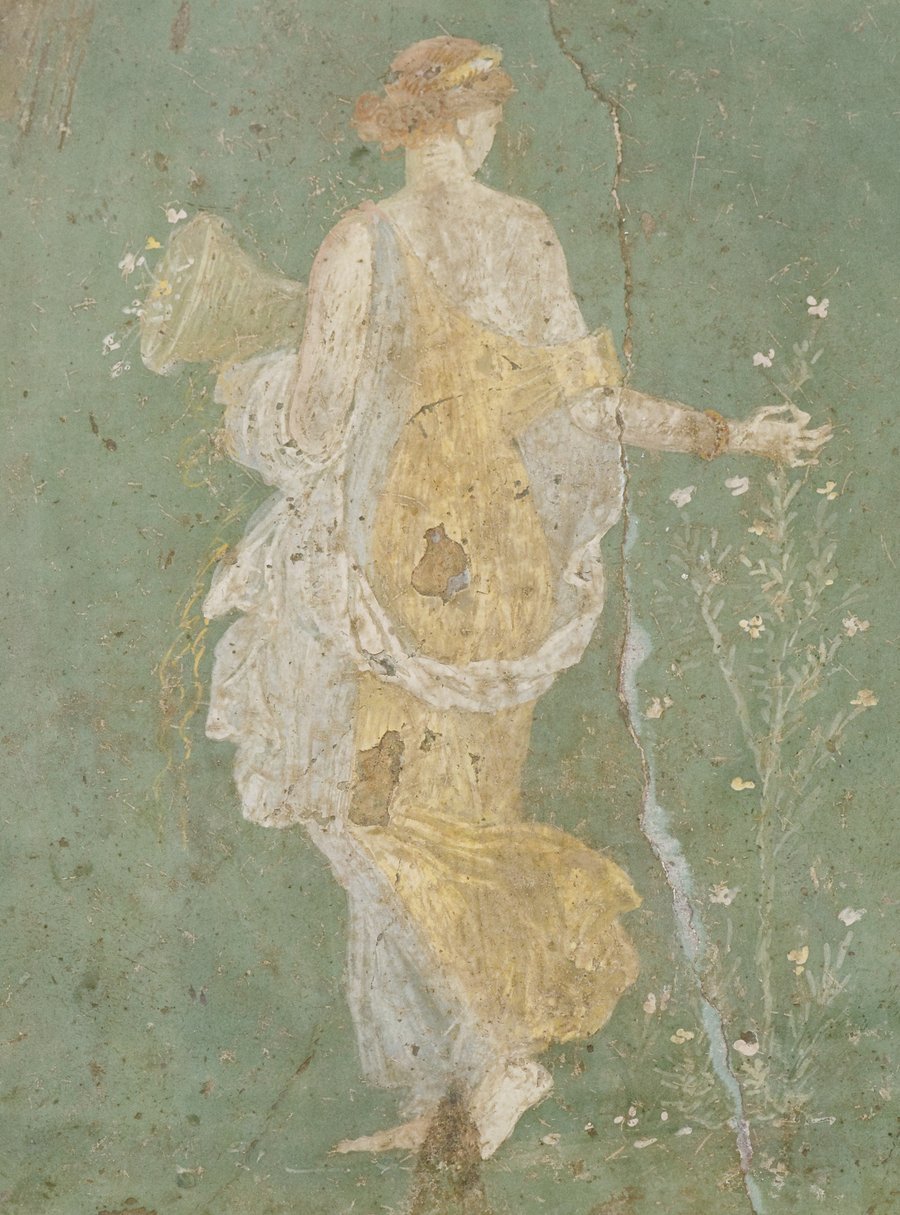Xenophon of Ephesus, An Ephesian Tale, interlinear Greek to English · Flora, wall painting from Stabiae (1st century AD)